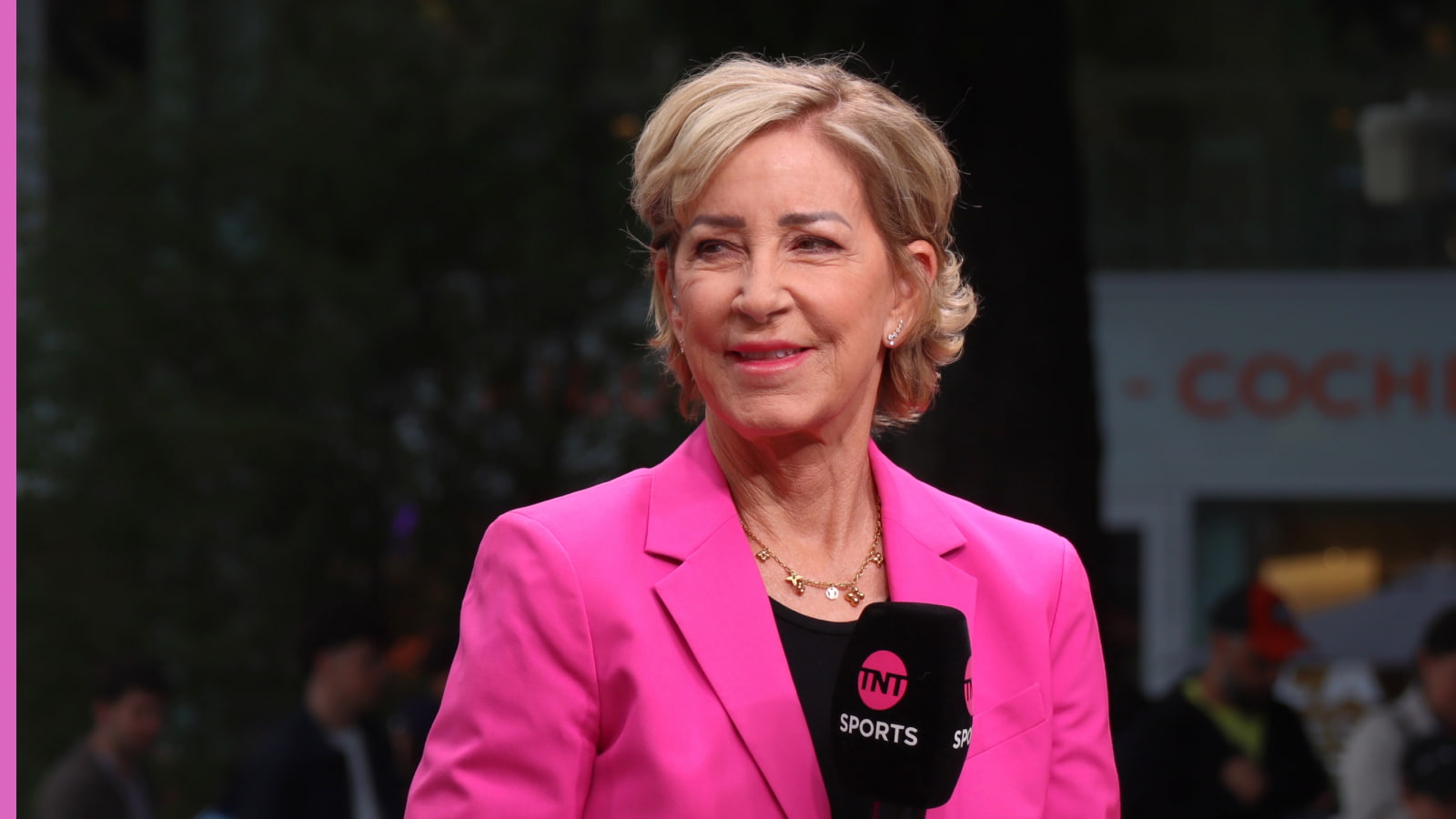 Chris Evert working for TNT Sports